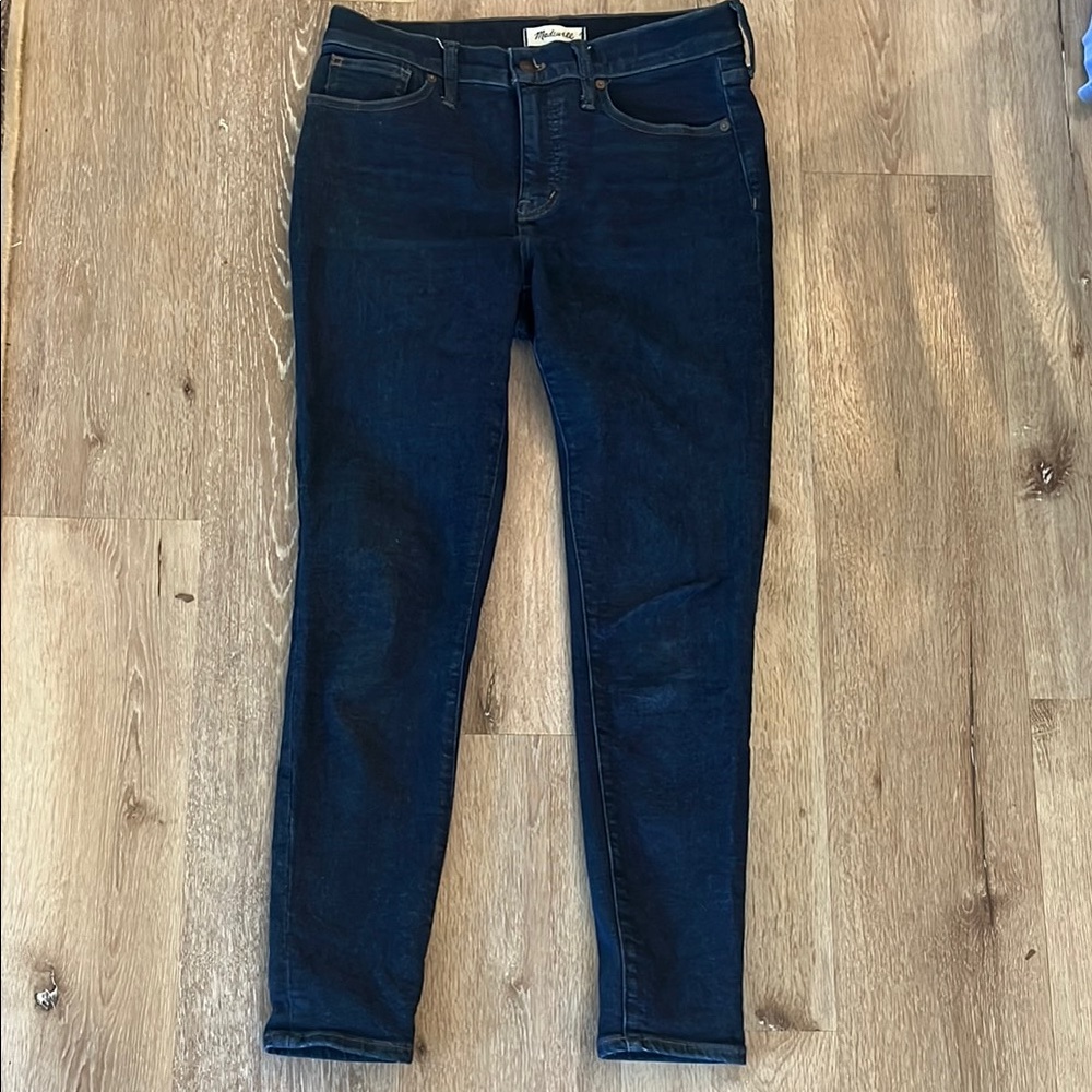 Madewell Blue Skinny Jeans Sleek Mid-Rise